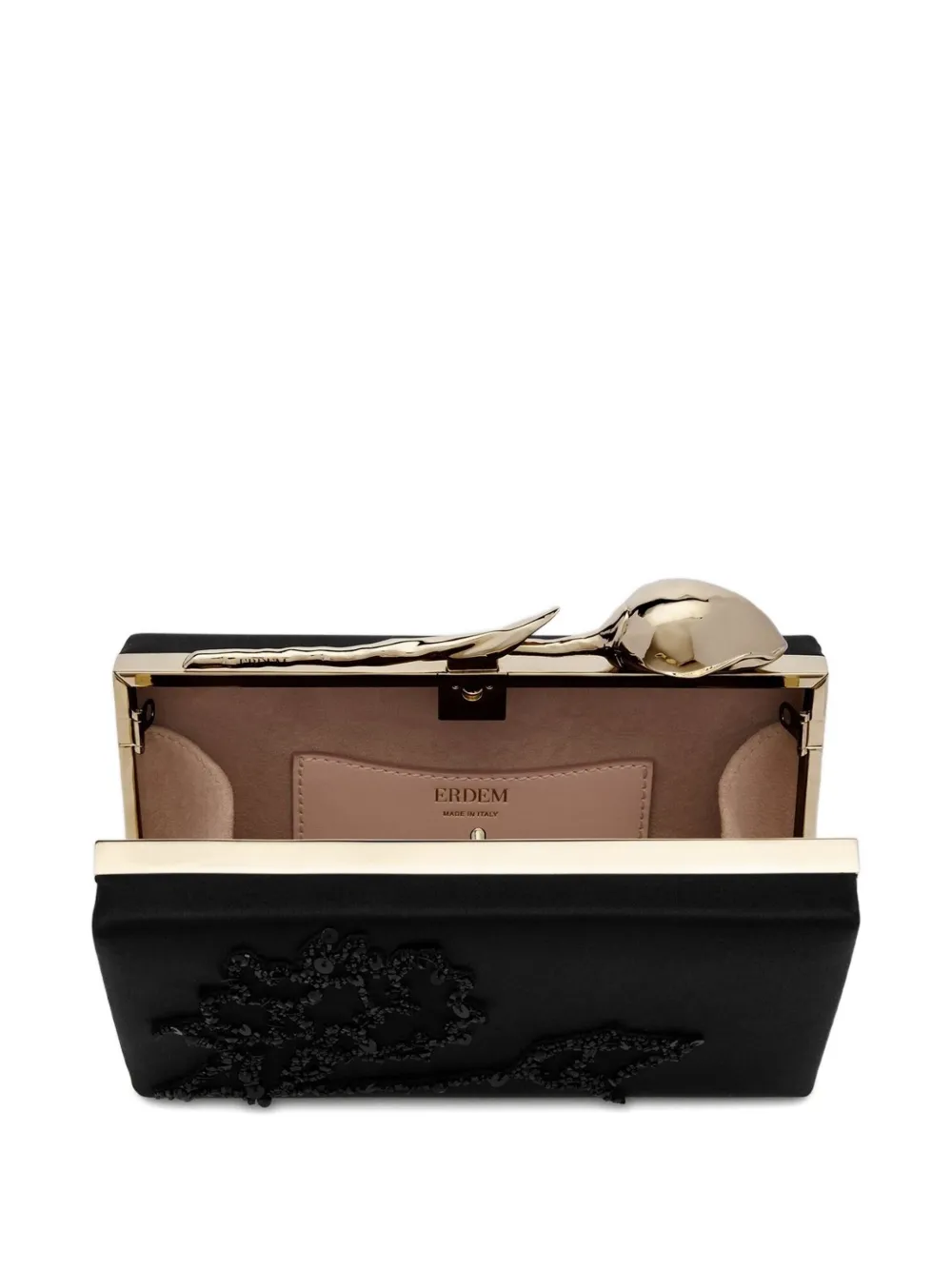ERDEM Bloom Minaudière clutch Zwart