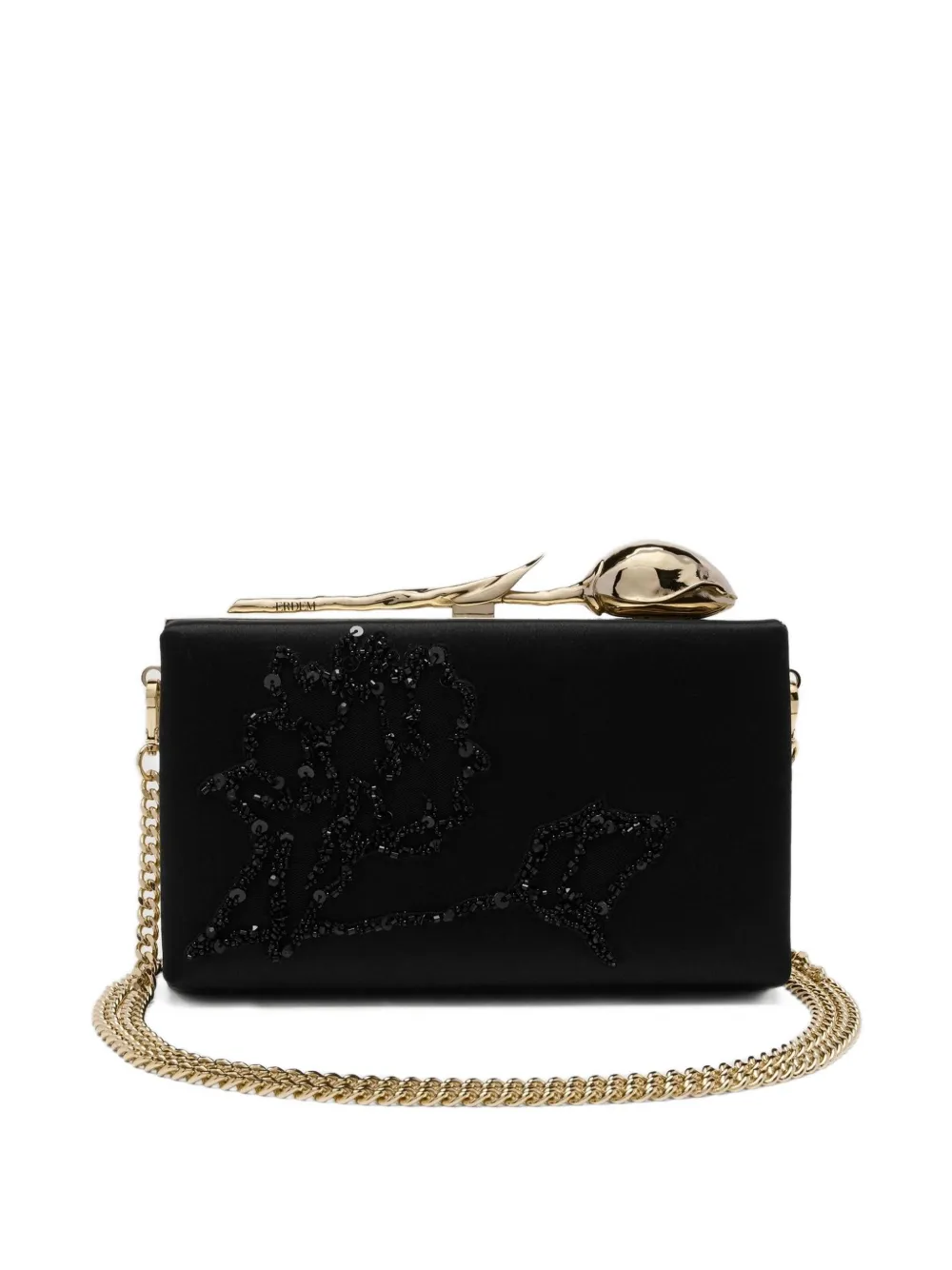  Erdem Bloom Minaudière Clutch Bag - Black 