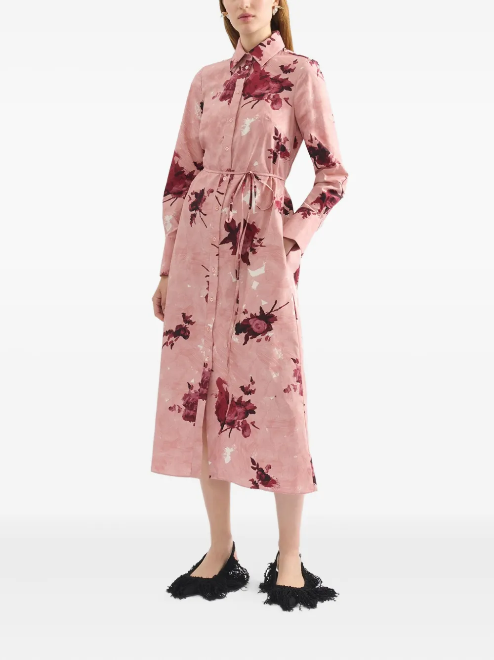 ERDEM Blousejurk met bloemenprint Roze