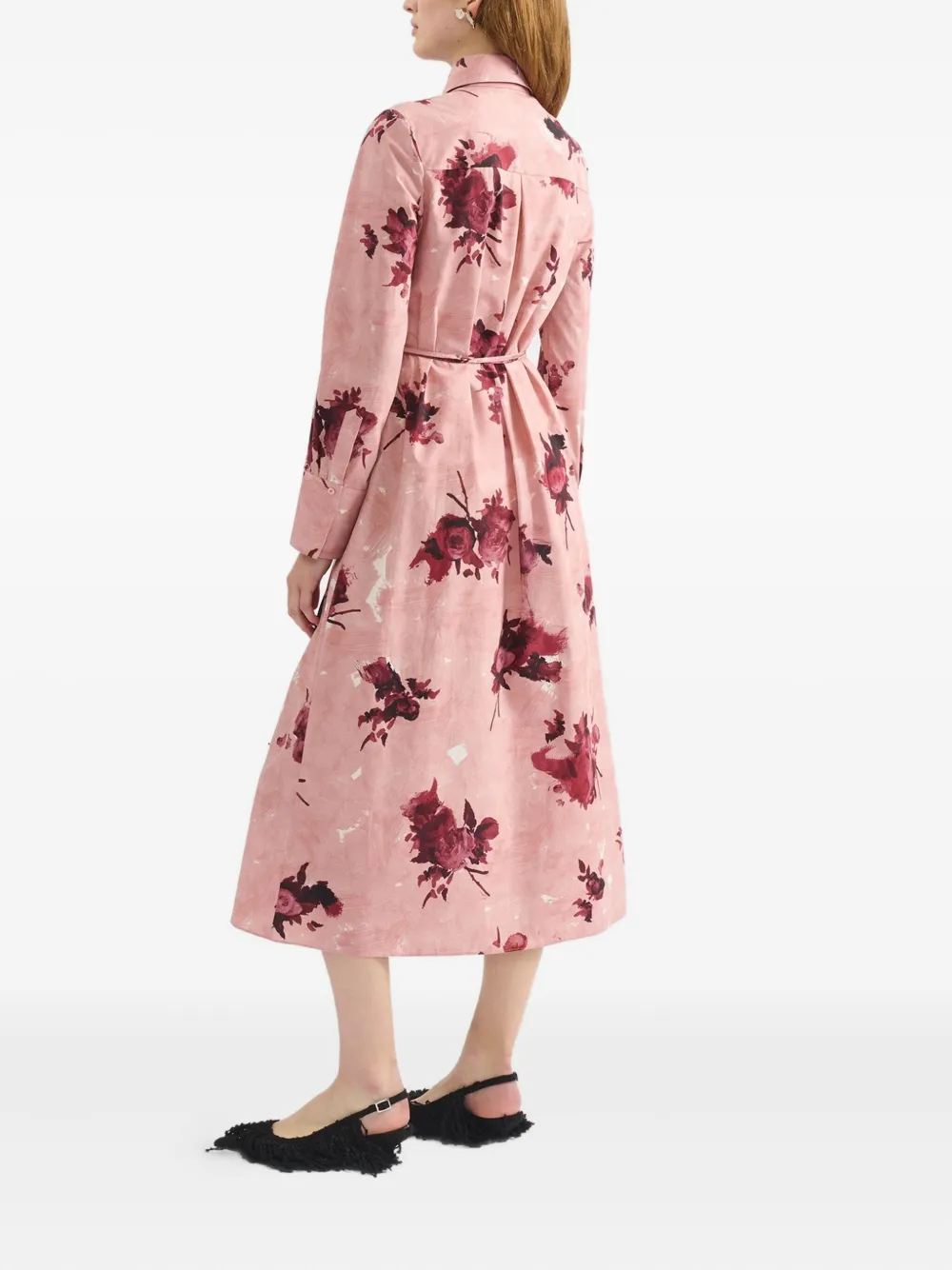 ERDEM Blousejurk met bloemenprint Roze