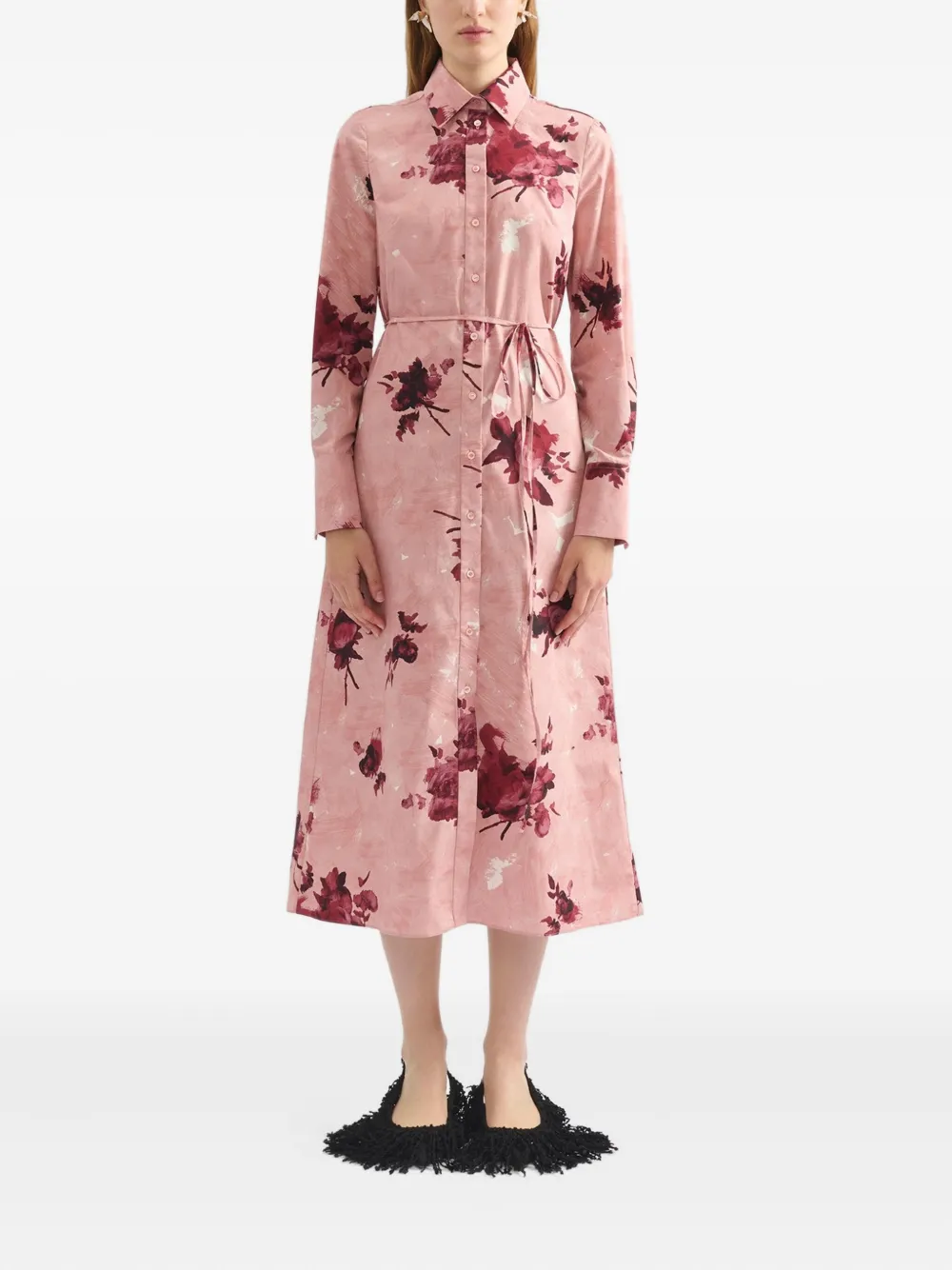 ERDEM Blousejurk met bloemenprint - Roze