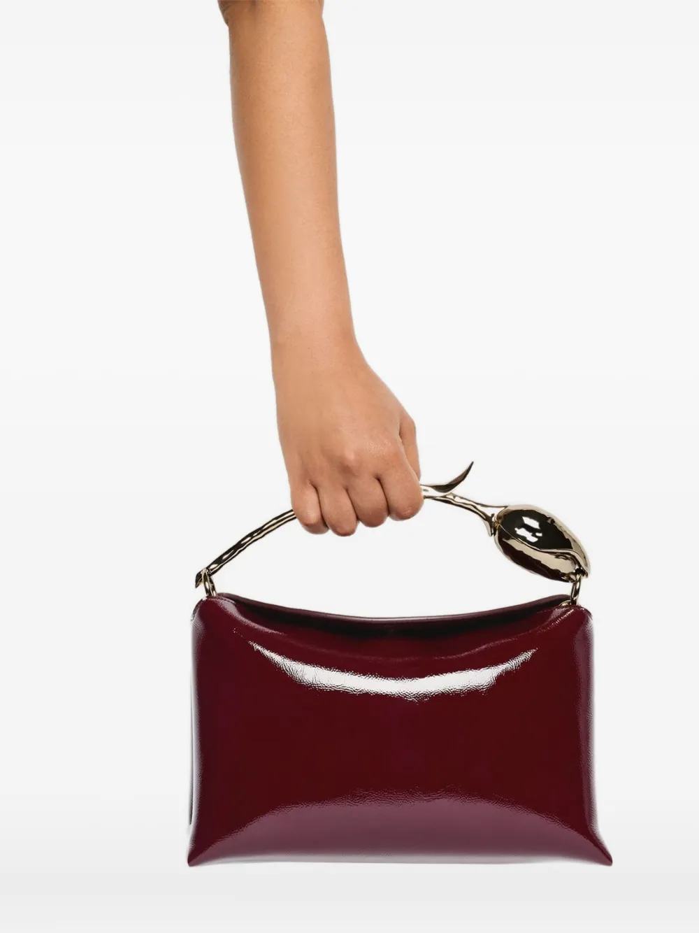 ERDEM Bloom medium shopper met tulphandgreep - Rood