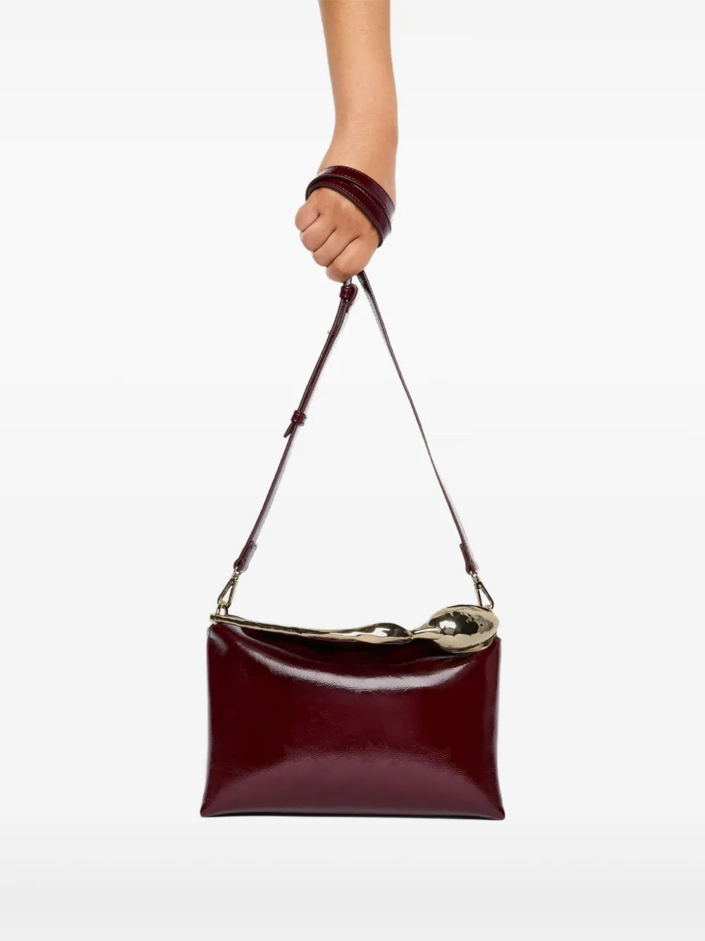 ERDEM Bloom medium shopper met tulphandgreep Rood