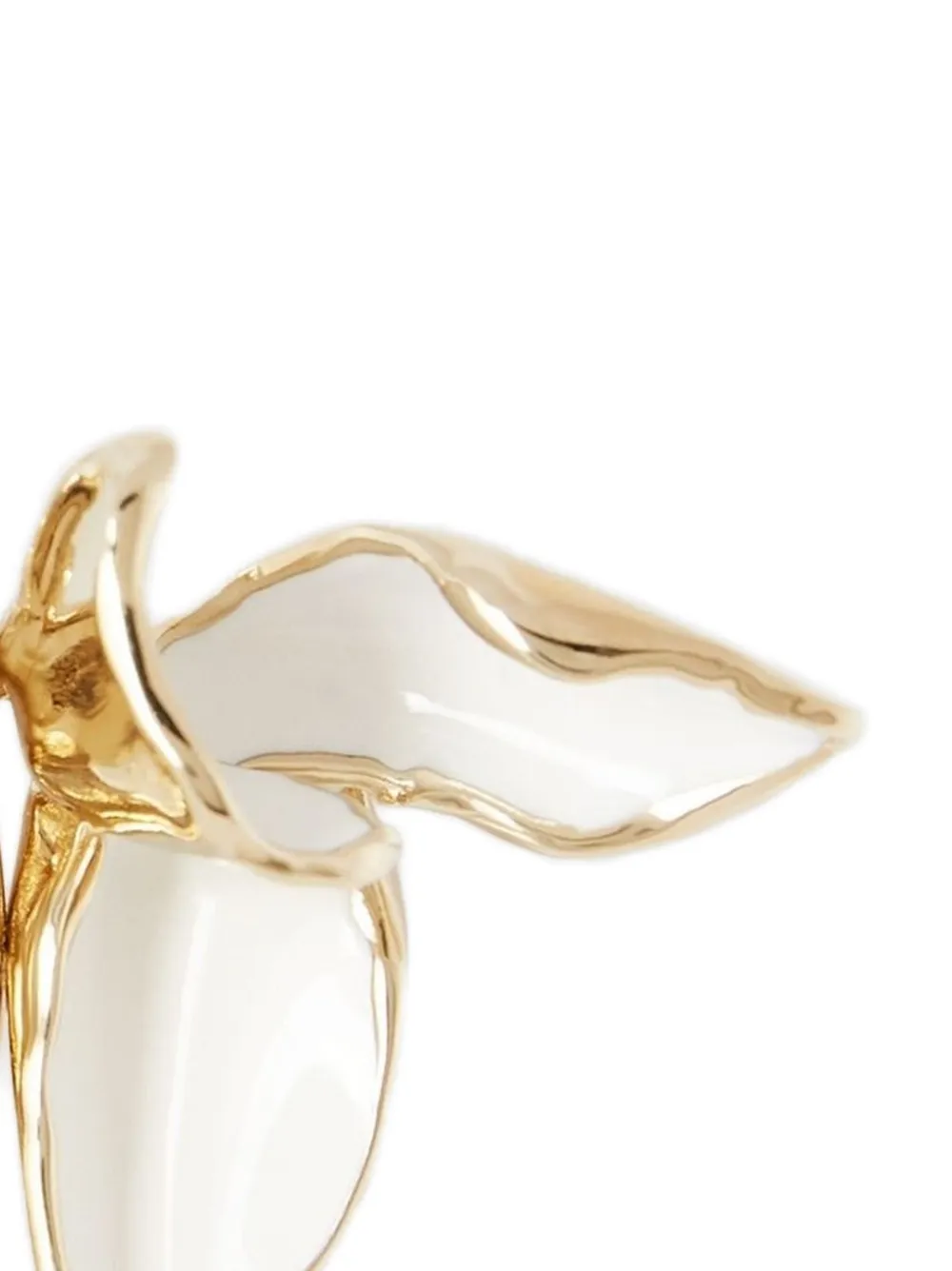 Erdem Flower Button Brooch In Gold