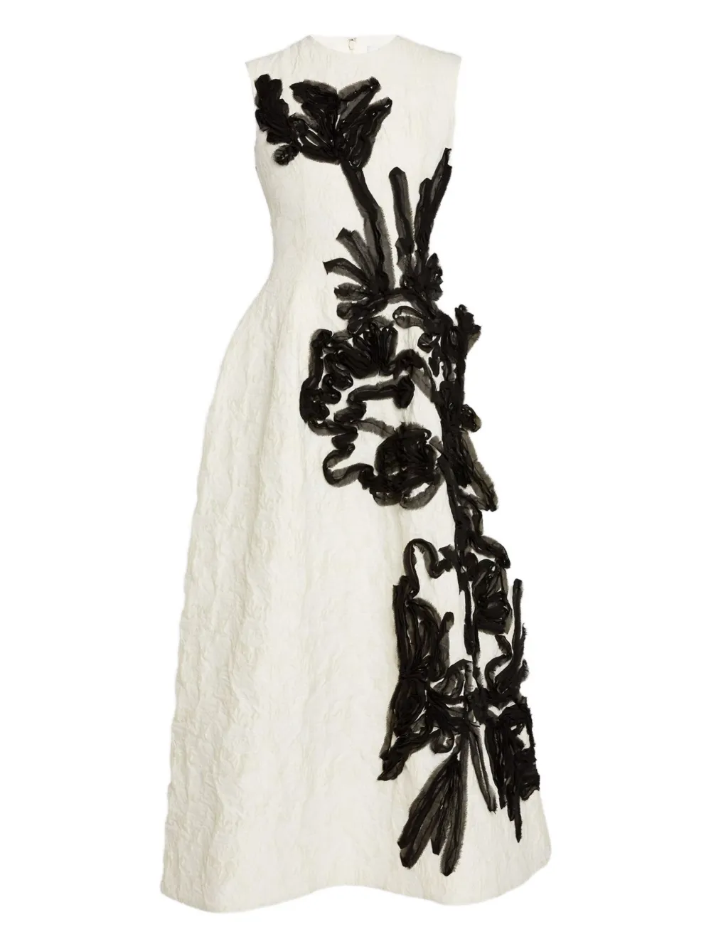 ERDEM floral-appliqué sleeveless dress | White | Image 1