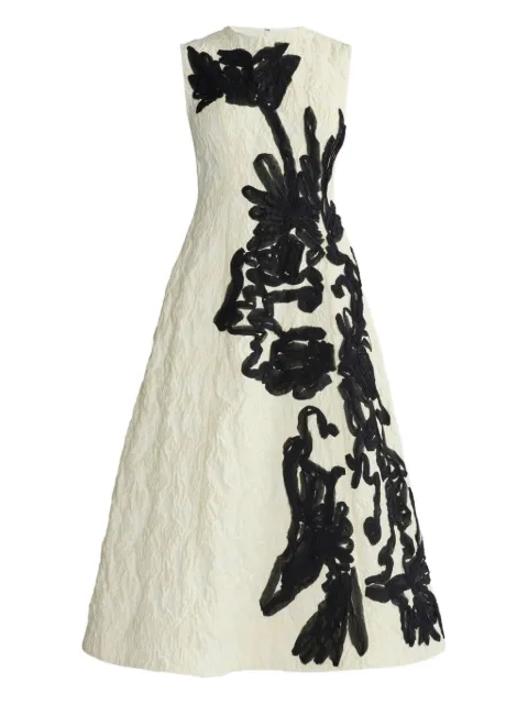 ERDEM floral-appliqué sleeveless dress