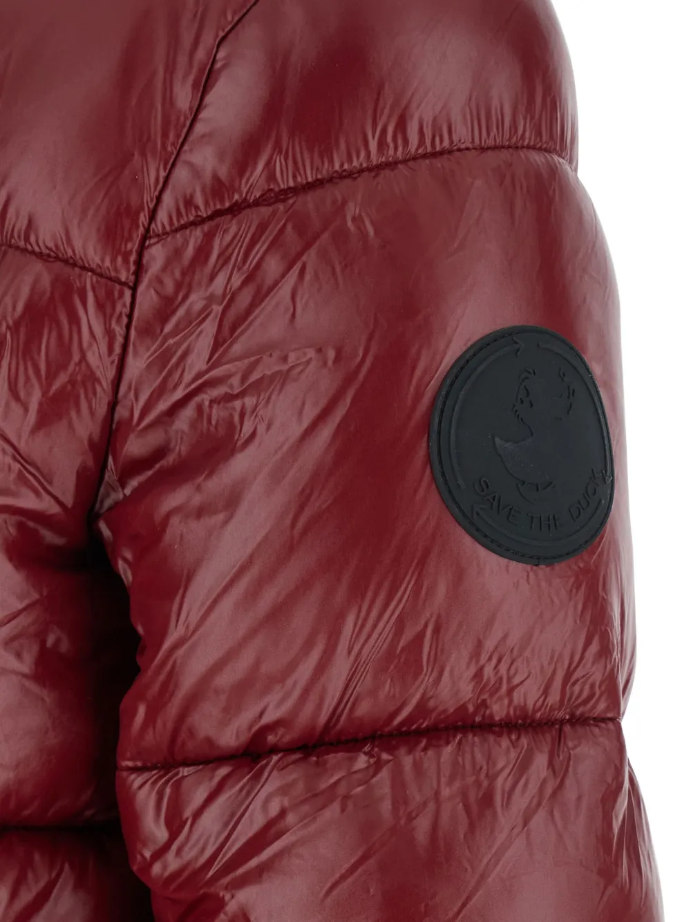 Save The Duck Hooded Puffer Jacket In Red