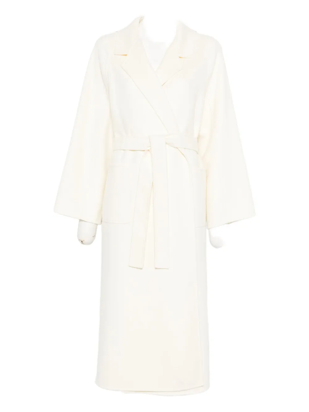 Arma Cappotto a portafoglio con cintura - Bianco