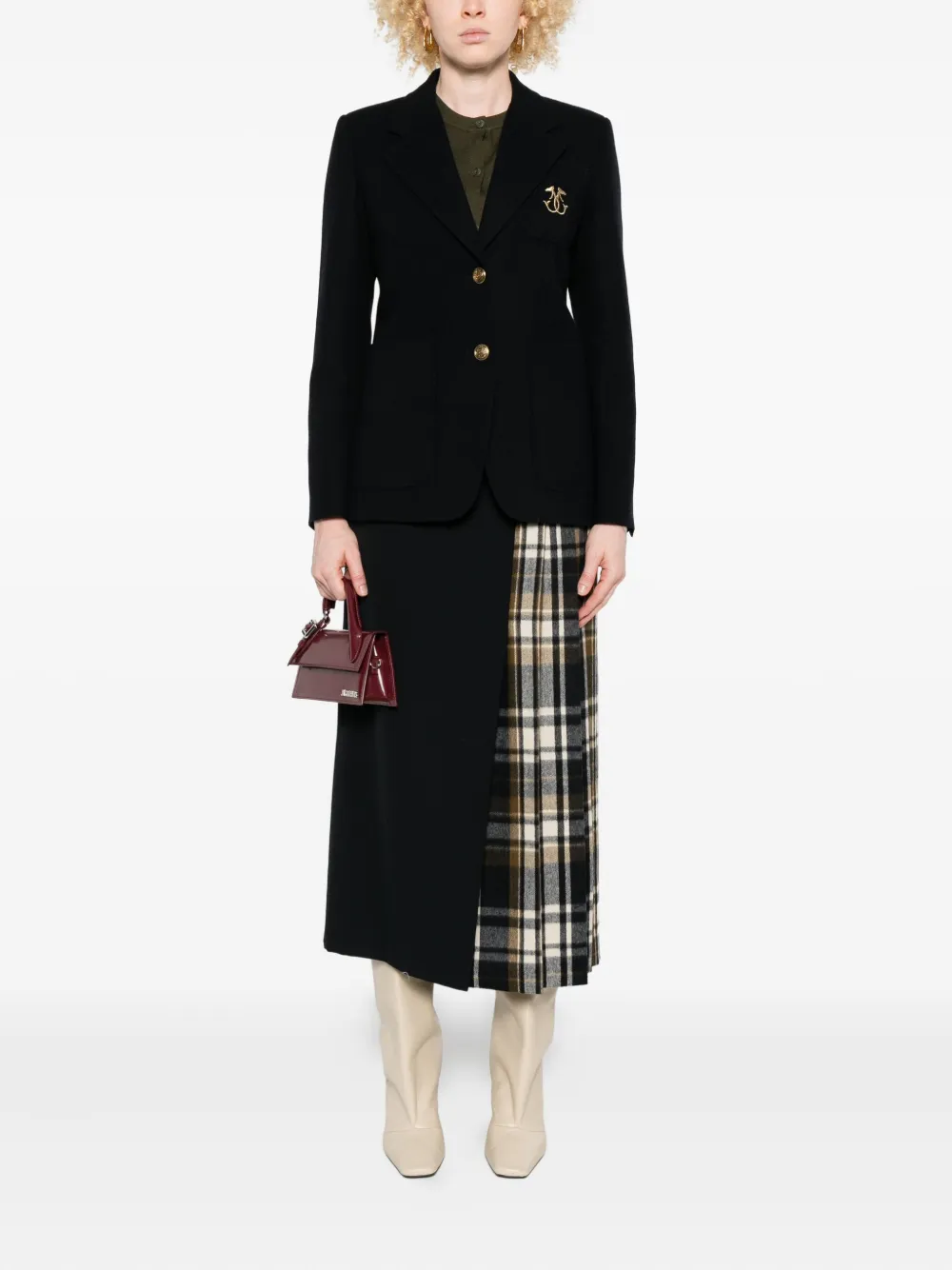 Seafarer Gold-button Patch-pocket Blazer In Black
