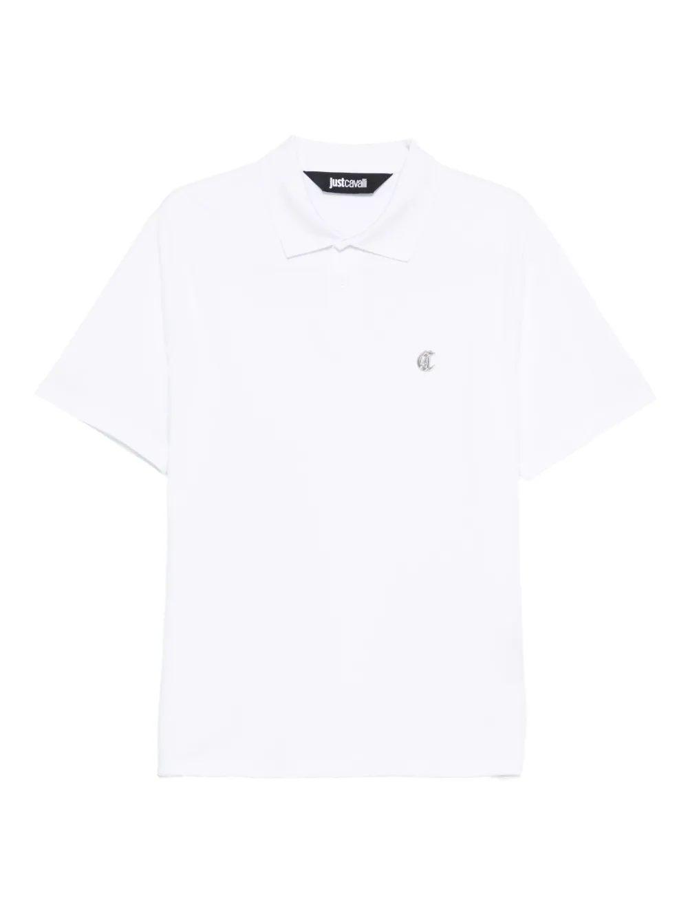 Just Cavalli logo-detail cotton polo shirt - ホワイト Just Cavalli logo-detail cotton polo shirt - ホワイト