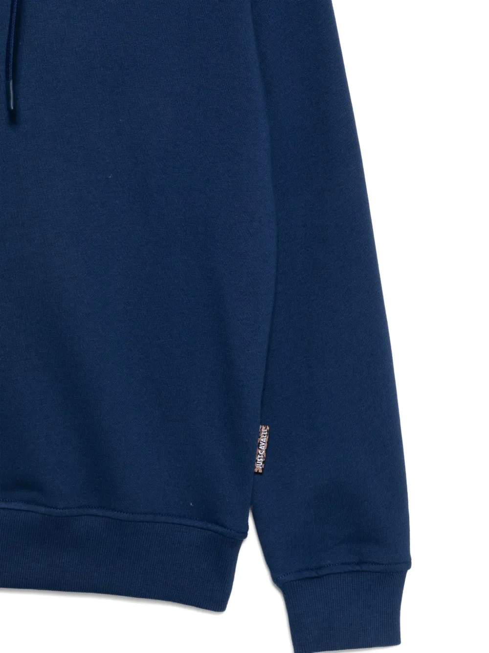 Just Cavalli Cotton Hoodie In Blue