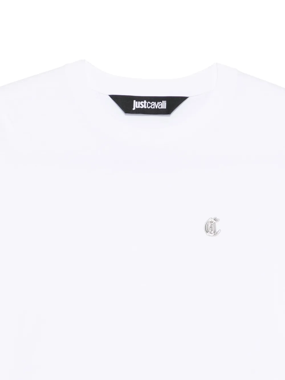Just Cavalli Logo-detail Cotton T-shirt In White