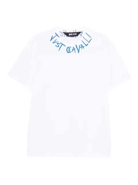 Just Cavalli neckline-embroidery T-shirt