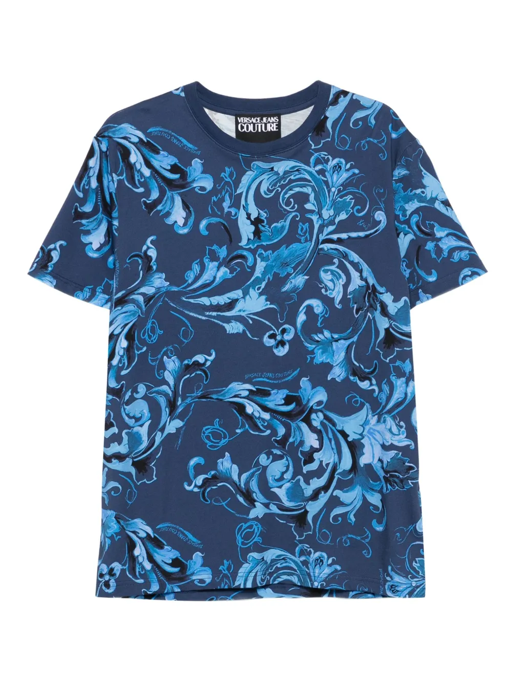 Versace Jeans Couture baroque-print T-shirt | Blue | Image 1