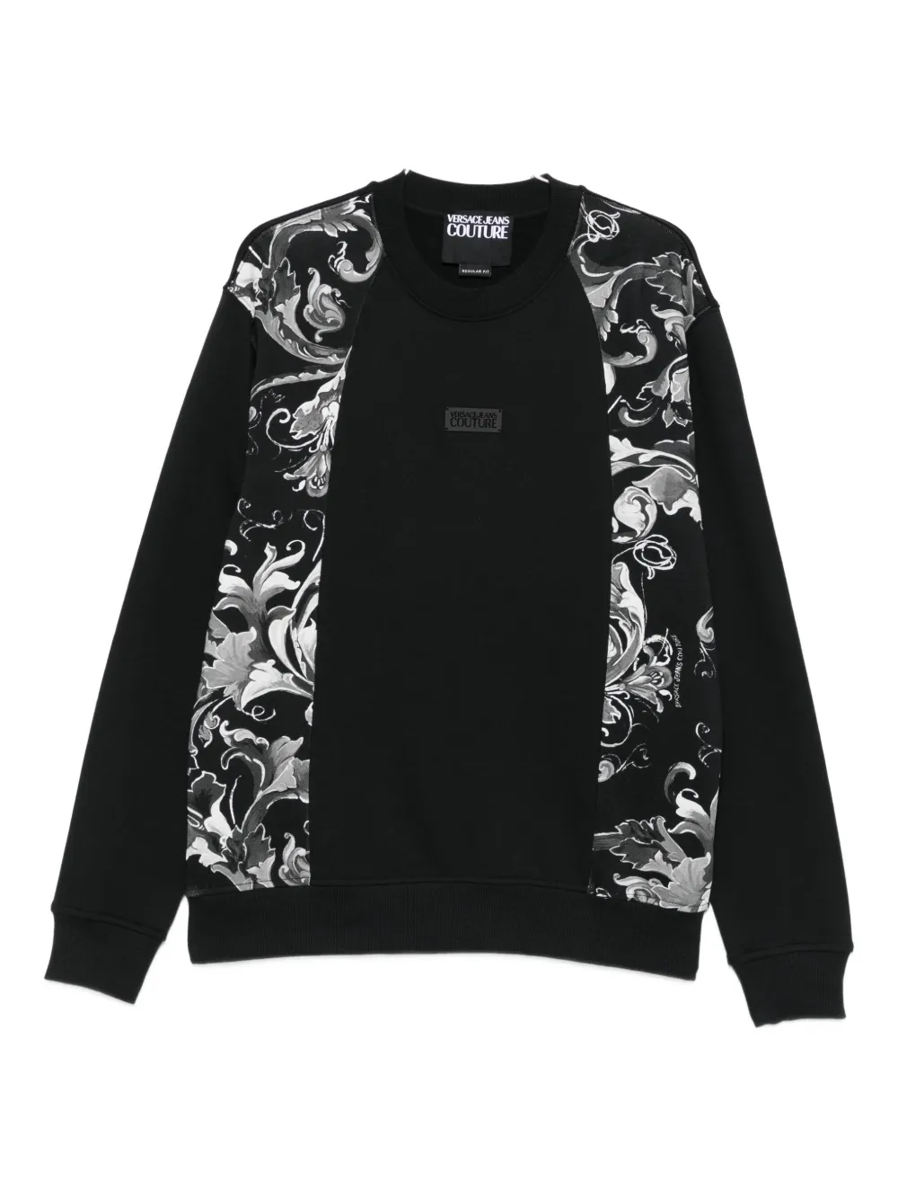 Versace Jeans Couture Baroque-print panel sweatshirt - Nero