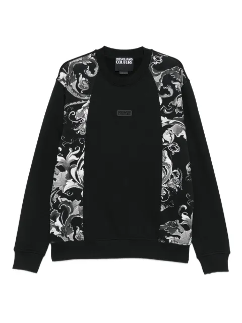 Versace Jeans Couture Baroque-print panel sweatshirt