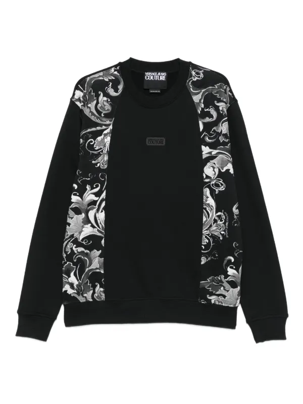 Versace Jeans Couture バロックプリント スウェットシャツ | ブラック 