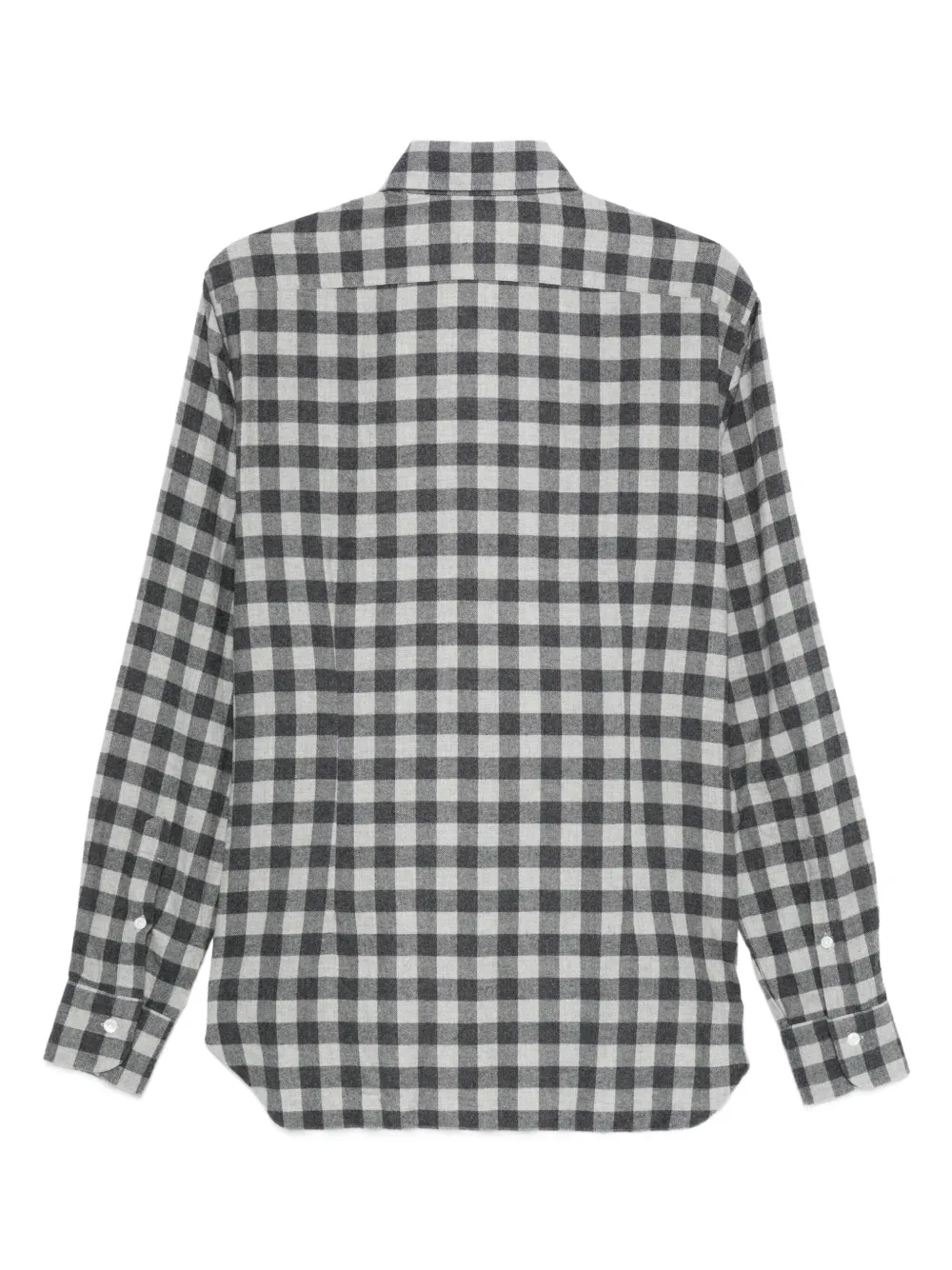 Barba check-pattern shirt - Zwart