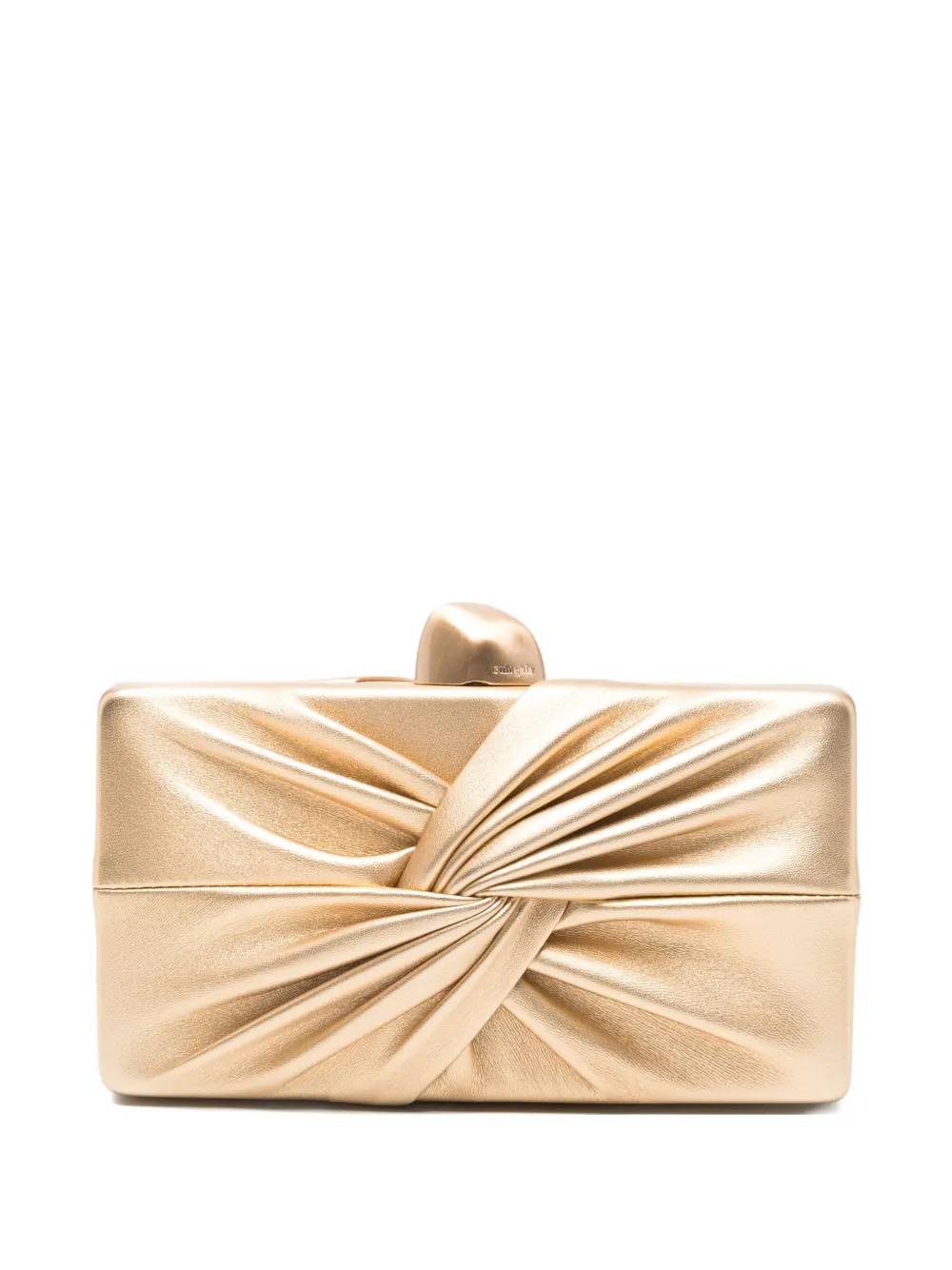 Cult Gaia Lisse Knot-detail Mini Clutch In Gold