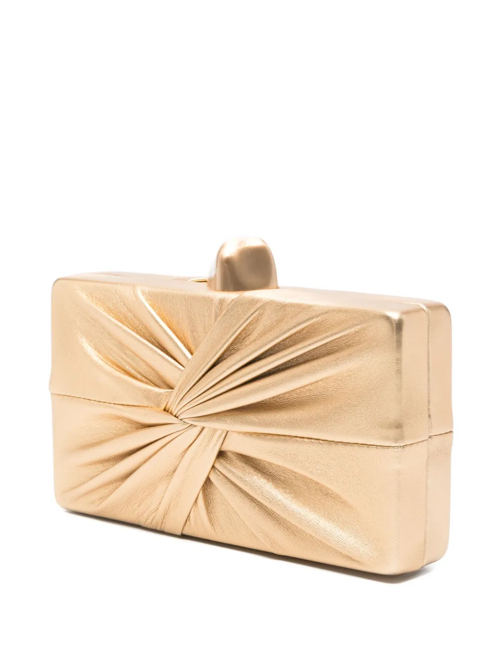 Cult Gaia Lisse Knot-detail Mini Clutch In Gold
