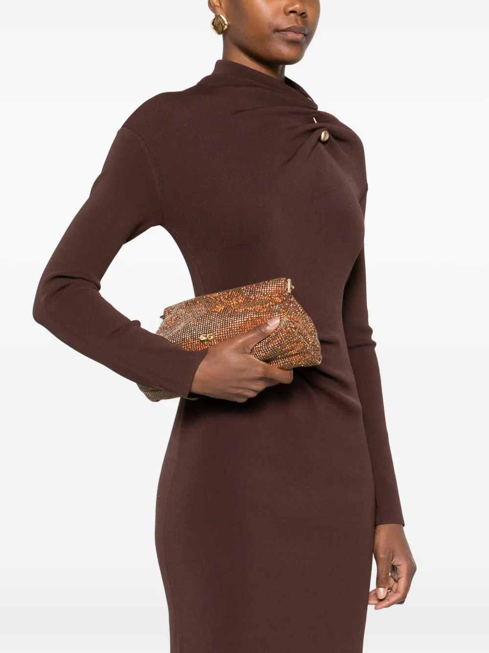 Cult Gaia Lillia embellished clutch bag - Goud