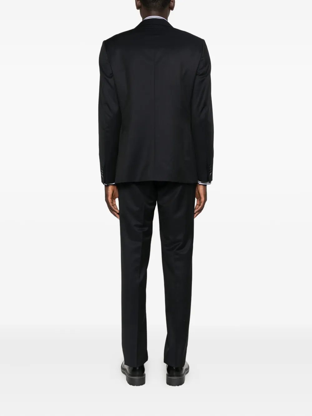 Zegna Button Suit In Black