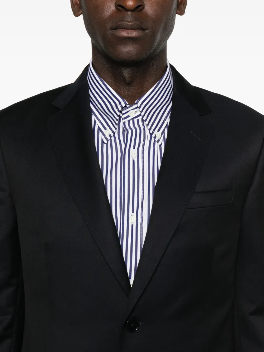 Zegna Button Suit In Black