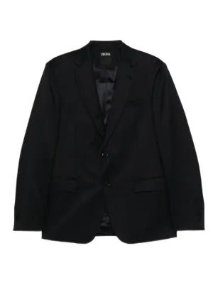 Giorgio Armani satin-lapels double-breasted Suit | Black | FARFETCH