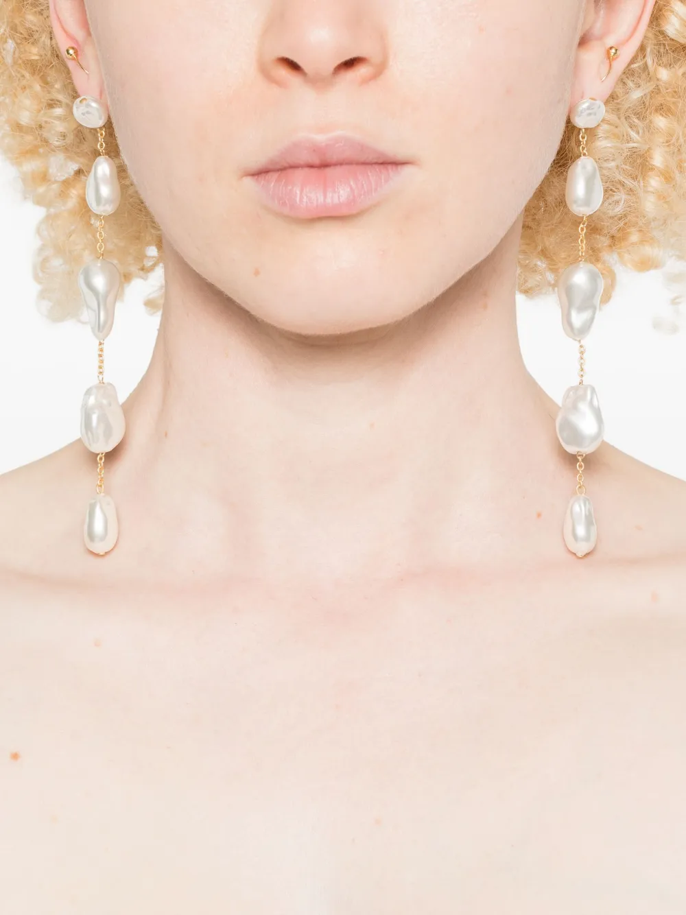 Cult Gaia Vana faux-pearl earrings - Goud