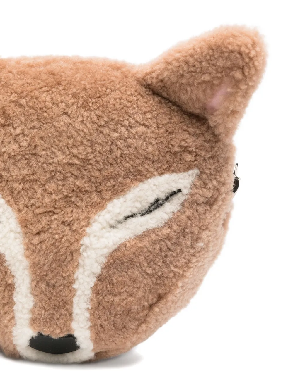 Jimmy Choo Fox Leather-trimmed Shearling Shoulder Bag In Brown