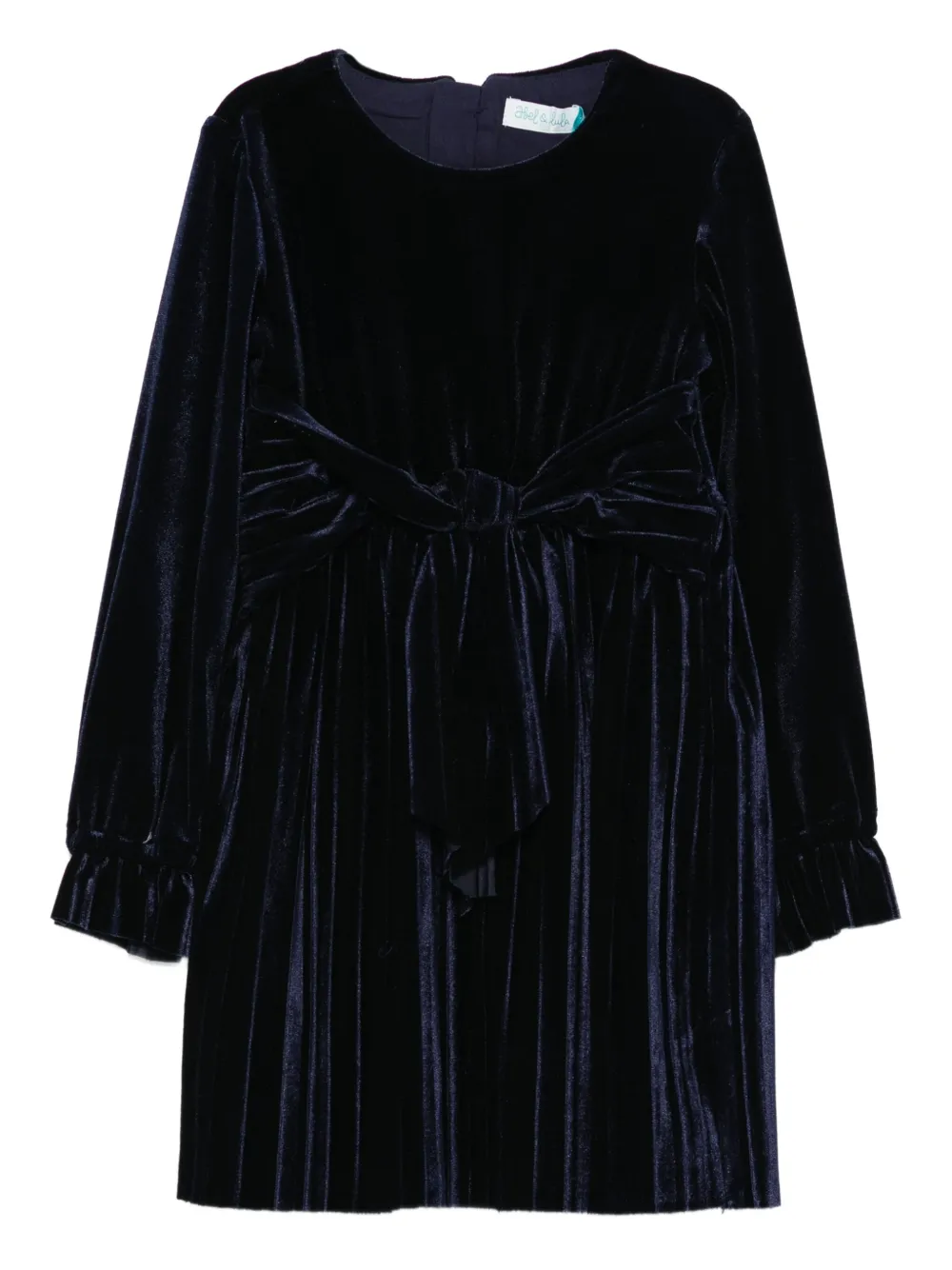 Abel & Lula velvet bow-detail dress - Blu