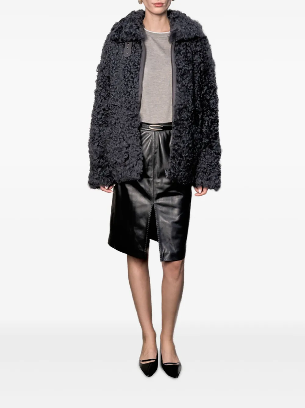BIGARDINI curly-shearling zip-up jacket | Faux Fur & Shearling Jackets | Image 2