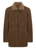 BIGARDINI shearling-collar leather jacket - Brown
