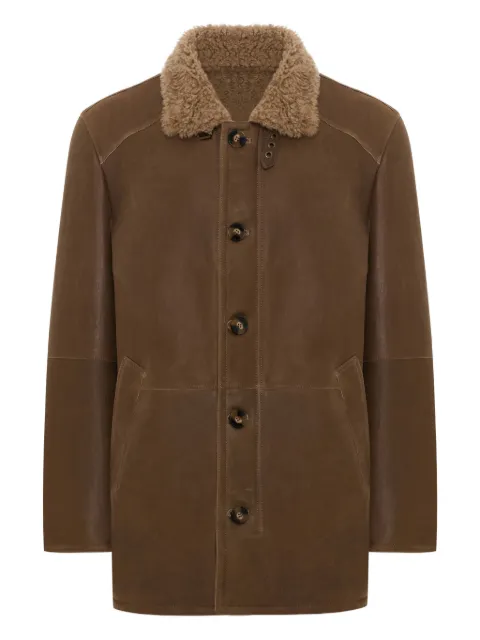 BIGARDINI shearling-collar leather jacket