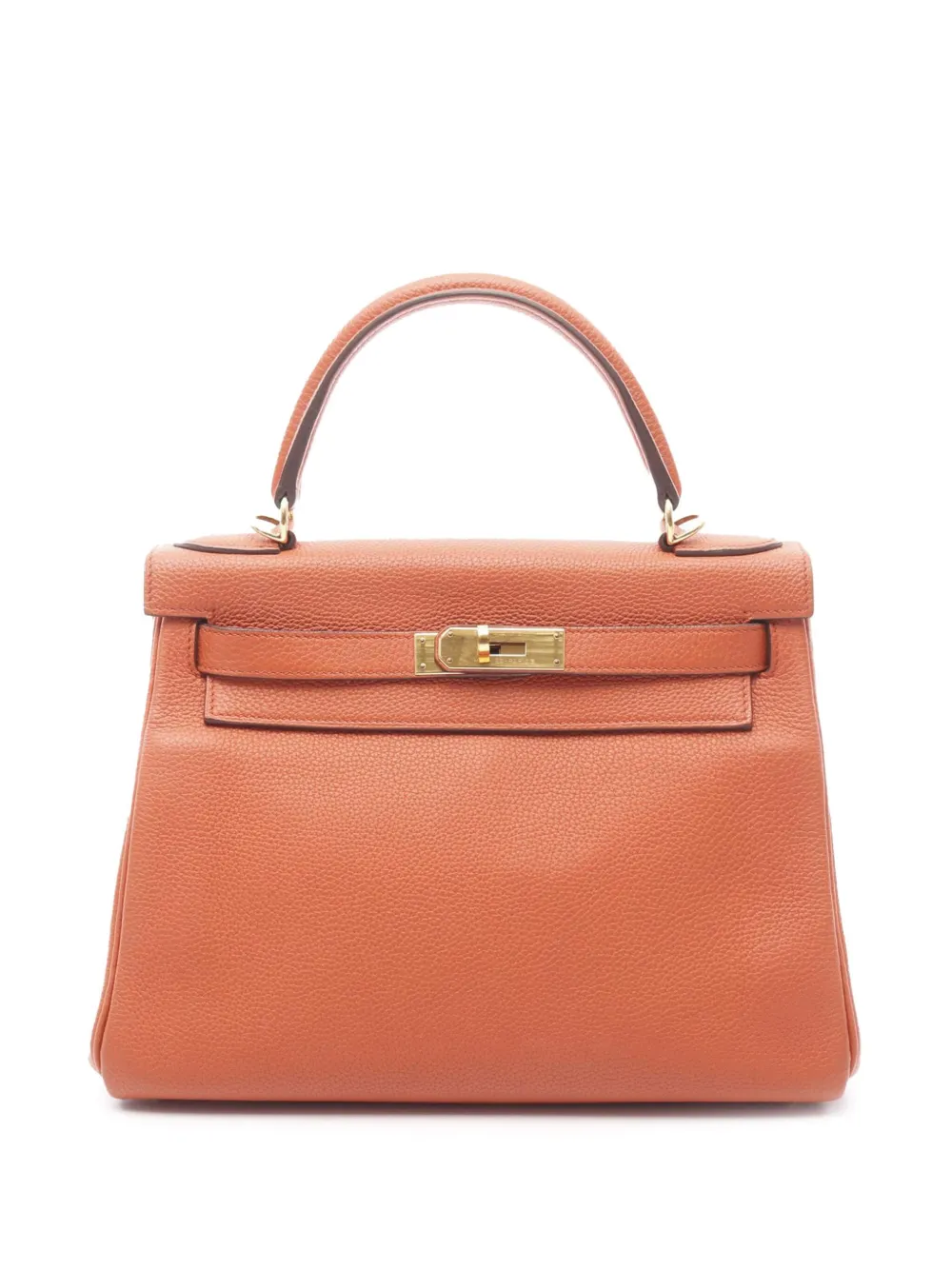 Hermès Pre-Owned 2016 Togo Kelly II Retourne 28 satchel - オレンジ Hermès Pre-Owned 2016 Togo Kelly II Retourne 28 satchel - オレンジ