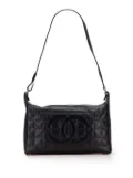 CHANEL Pre-Owned 2000-2002 Medium Lambskin Chocolate Bar shoulder bag - Black