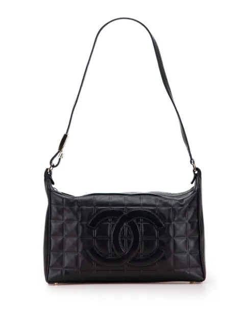 CHANEL Pre-Owned 2000-2002 Medium Lambskin Chocolate Bar shoulder bag