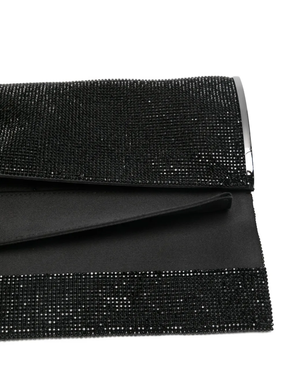 Benedetta Bruzziches Crystal-embellished Clutch In Black