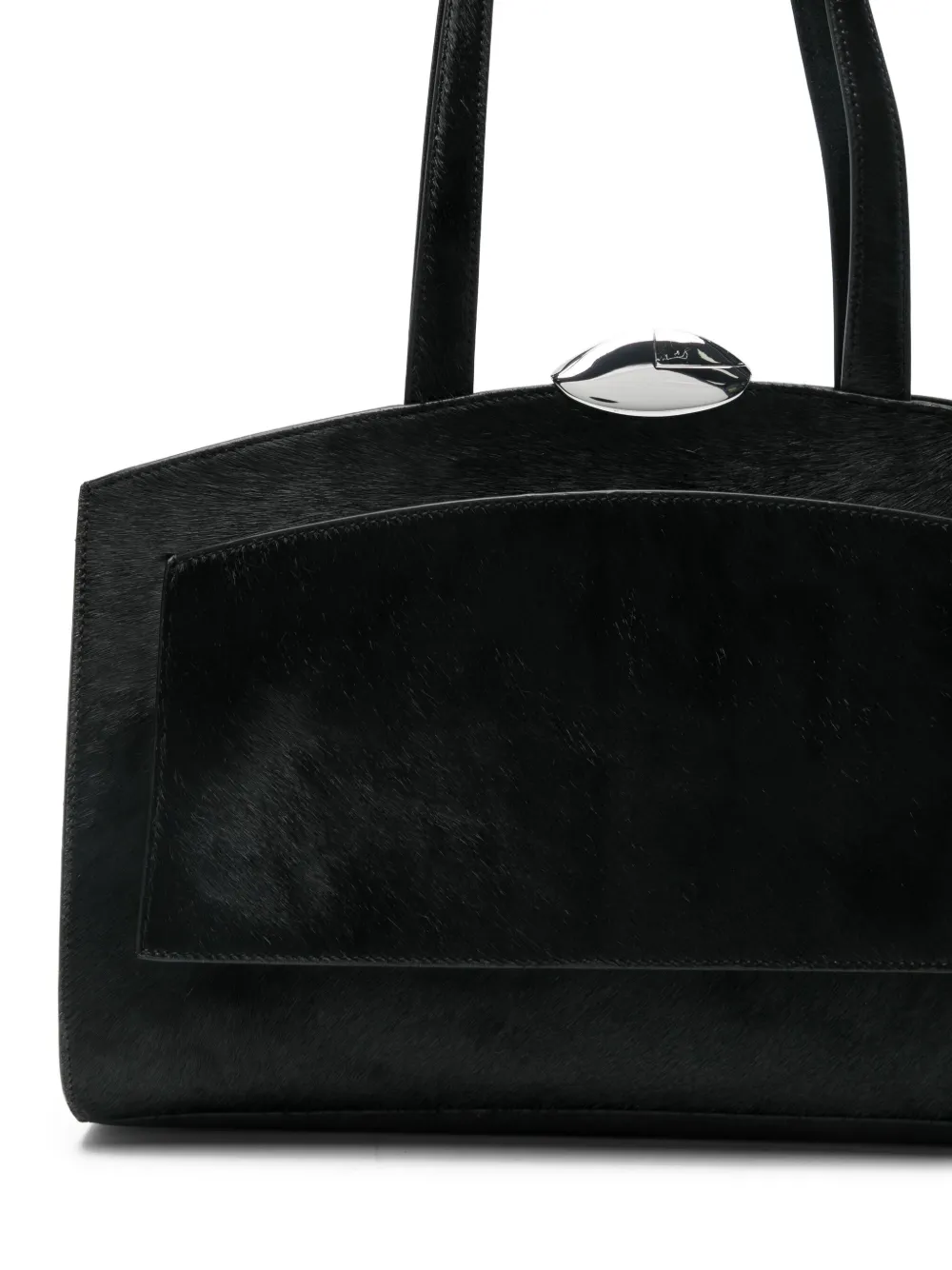 Benedetta Bruzziches Leren shopper Zwart