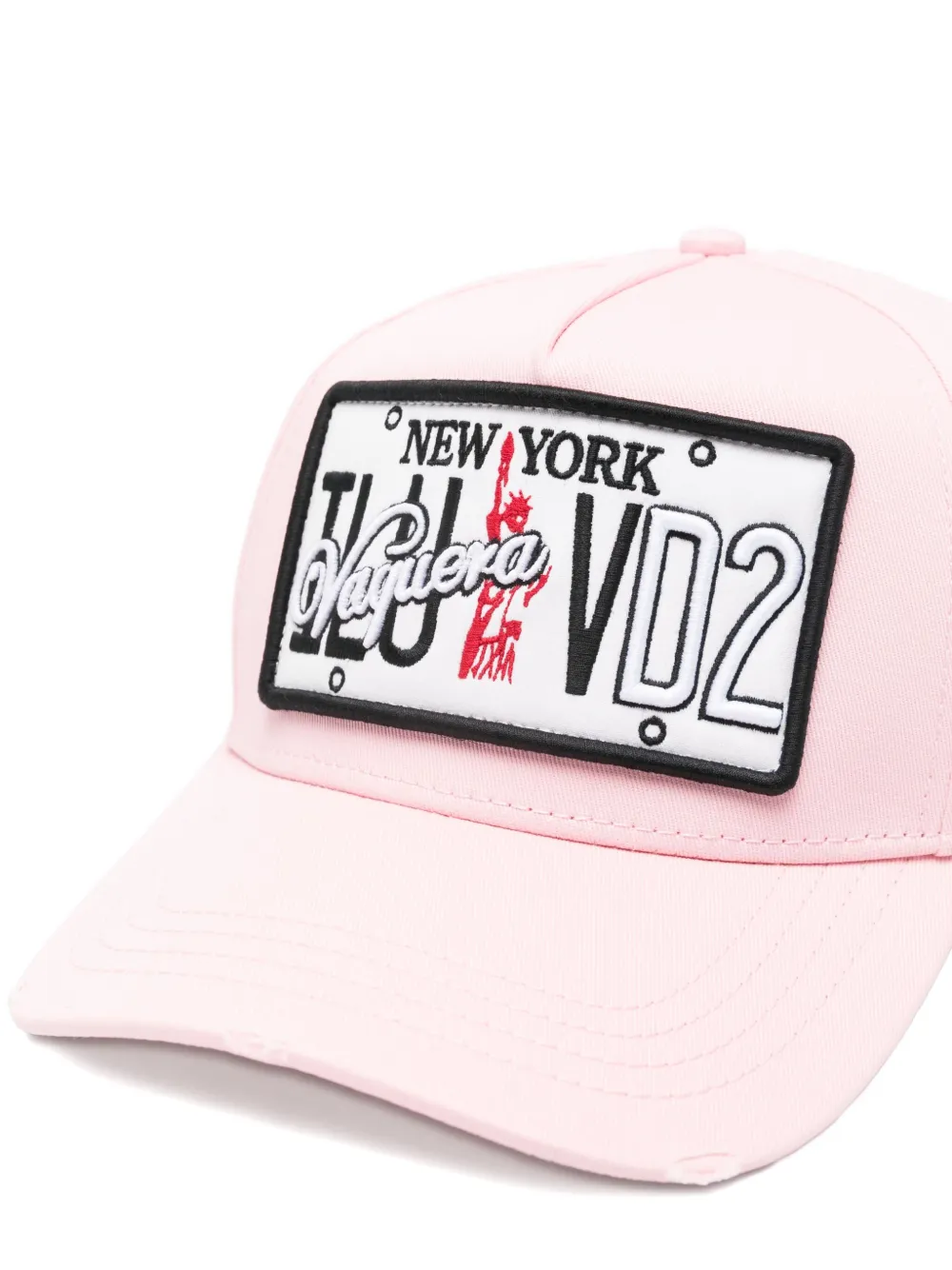 DSQUARED2 Honkbalpet met New York patch - Roze
