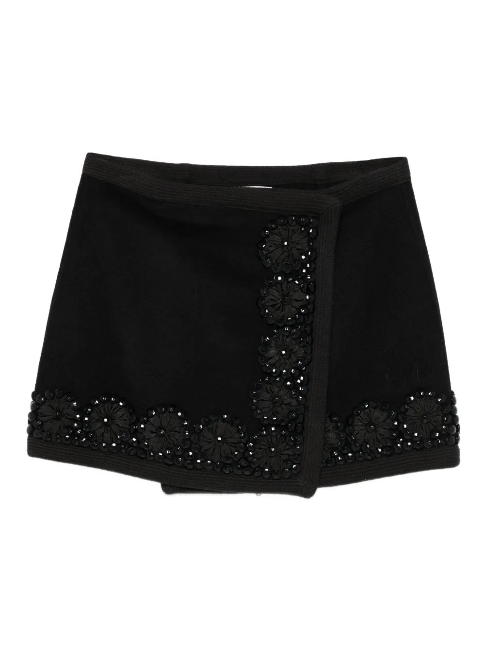 P.a.r.o.s.h Embellished Wrap Mini Skirt In Multi