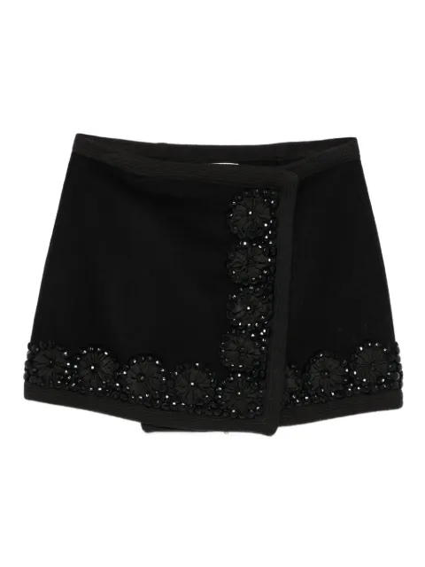 P.A.R.O.S.H. embellished wrap mini skirt