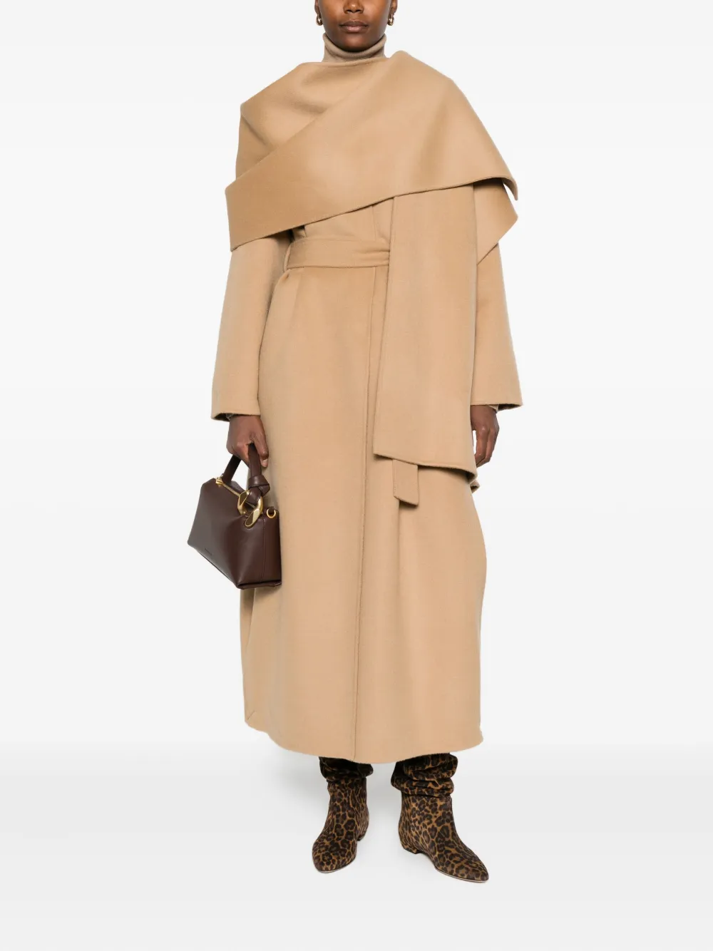 P.a.r.o.s.h Belted Single-breasted Coat In Neutral