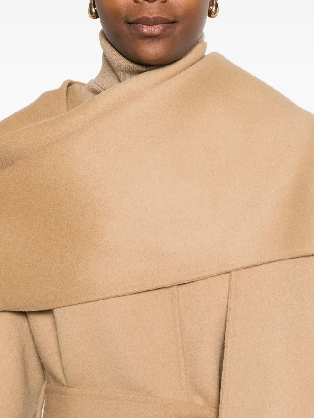 P.a.r.o.s.h Belted Single-breasted Coat In Neutral