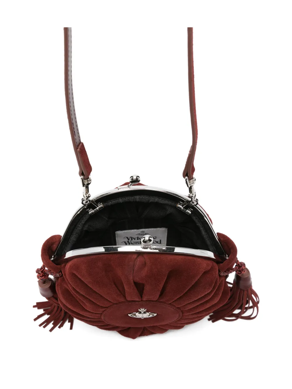 Vivienne Westwood Rosie Pleated-tassel Frame Bag In Red