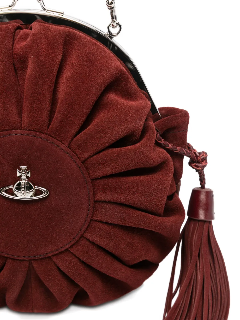 Vivienne Westwood Rosie Pleated-tassel Frame Bag In Red