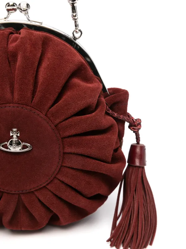Vivienne Westwood Rosie pleated-tassel Frame Bag | Red