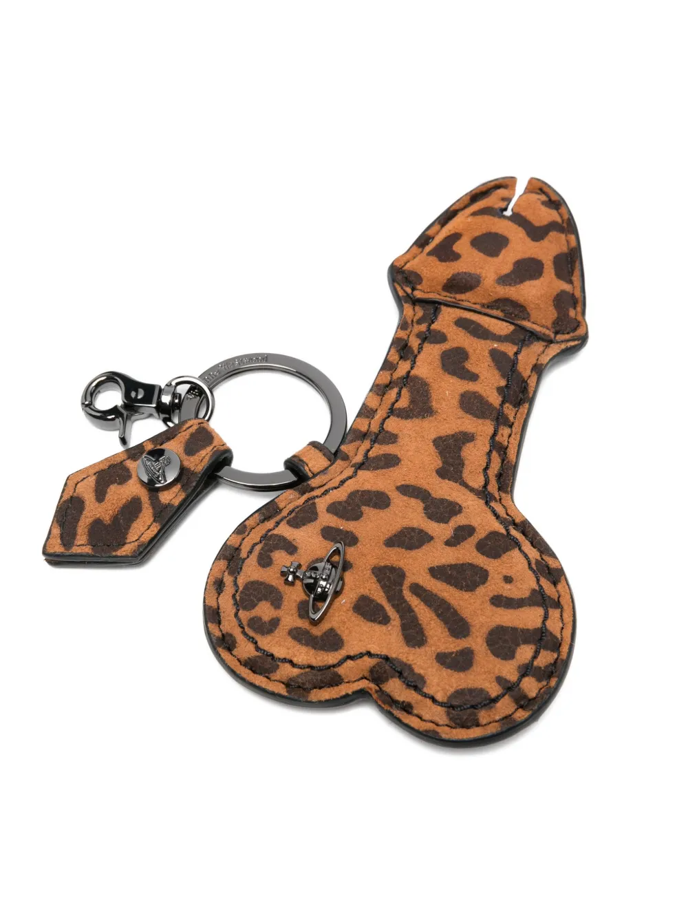 Vivienne Westwood Leopard-print Bone Keyring In Animal Print
