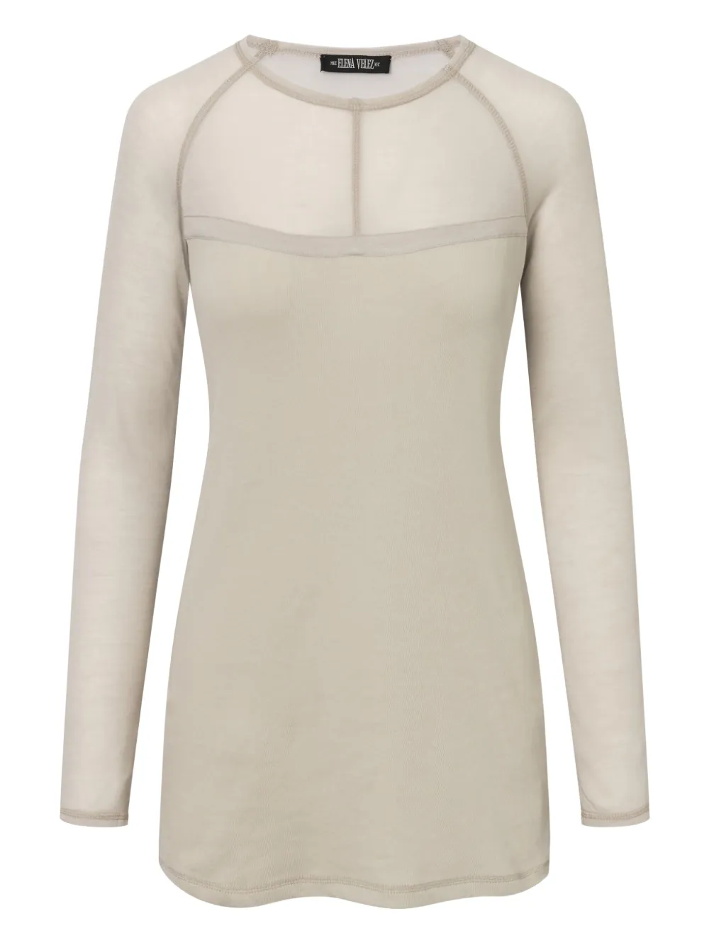 Elena Velez Ls T-Shirt mini dress - ニュートラル Elena Velez Ls T-Shirt mini dress - ニュートラル