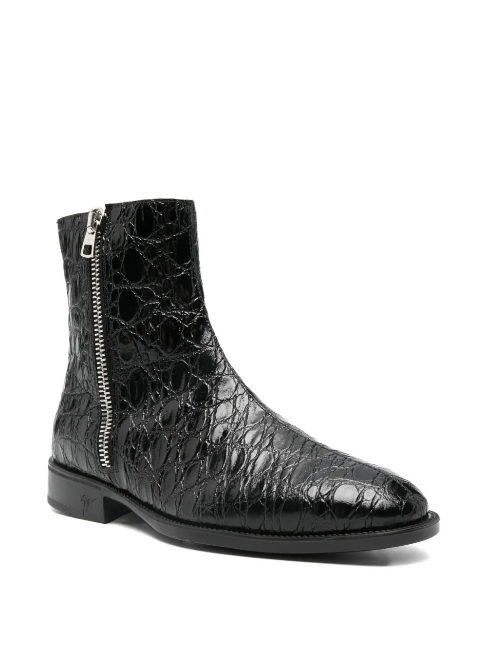 Giuseppe Zanotti embossed zip boots Black